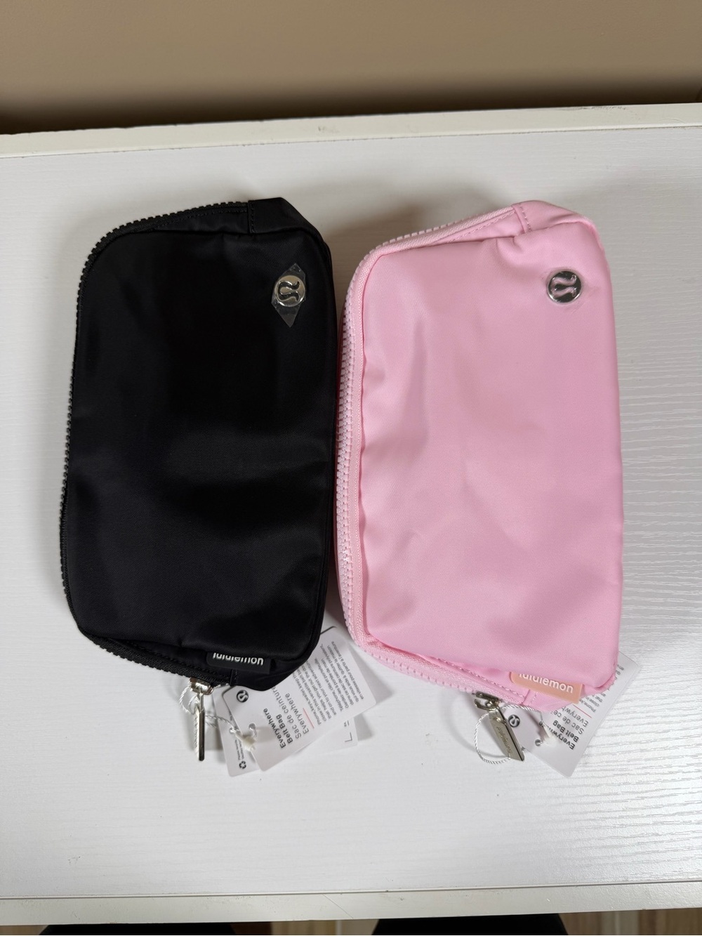 Lulu 1L Belt Bag — Pink / Black